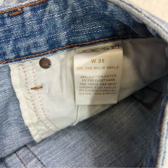 Joe’s Jeans The Billie Ankle Slim Distressed Jeans Size 25 - Picture 9 of 10